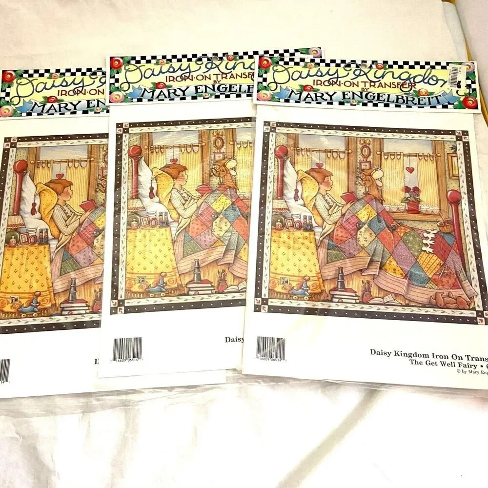 7151 Get Well Fairy Vintage Daisy Kingdom Iron On Transfer set of 3